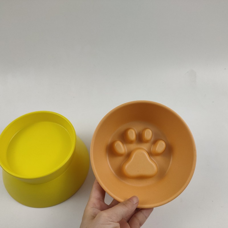 竹繊維メラミン猫犬の給餌のためのペットのボウルを高めます