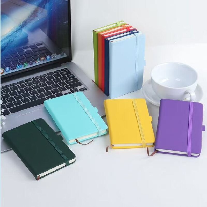 カスタムロゴ A5 PU レザーゴムバンドビジネスノートブック