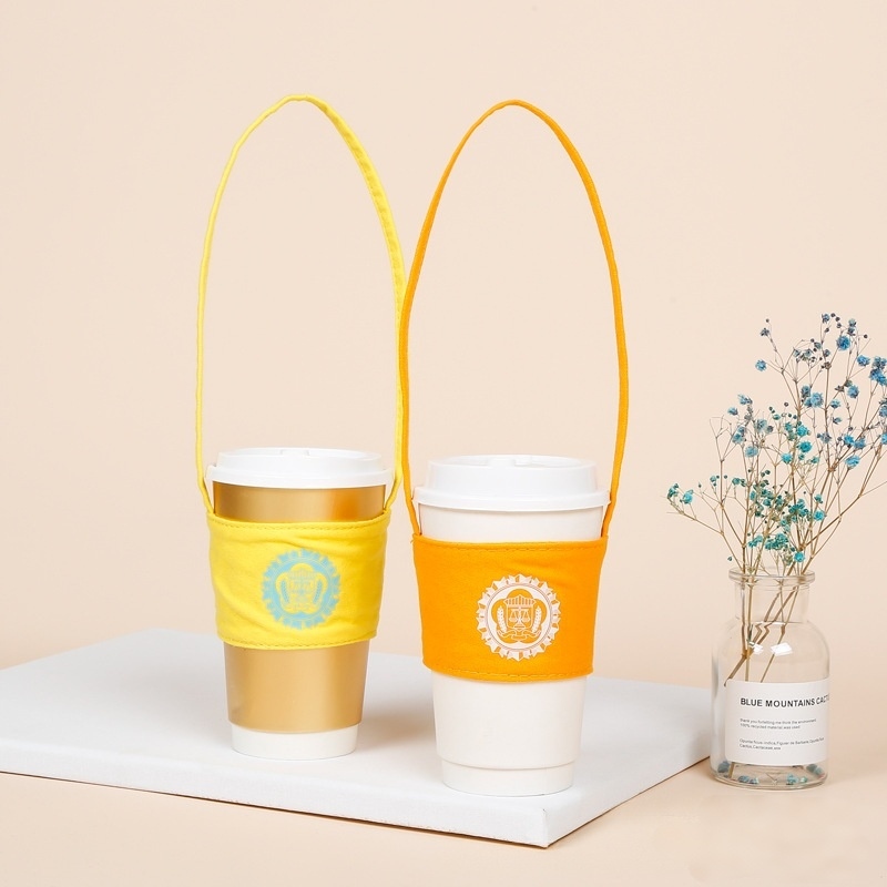 Custom Canvas Coffee Cup Carrier Sleeve