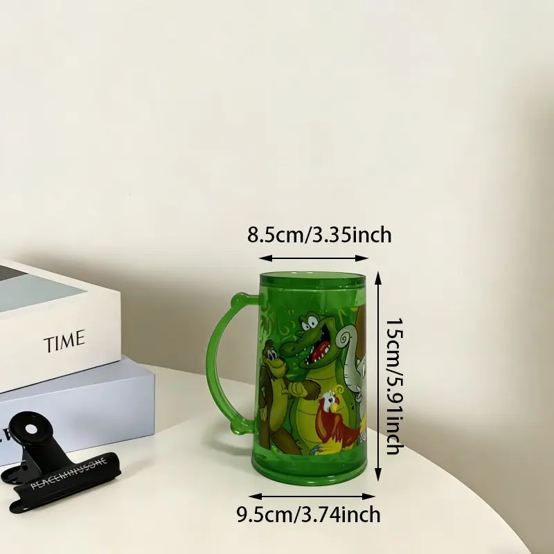 レインフォレスト グリーン テーマの二重層プラスチック カップ